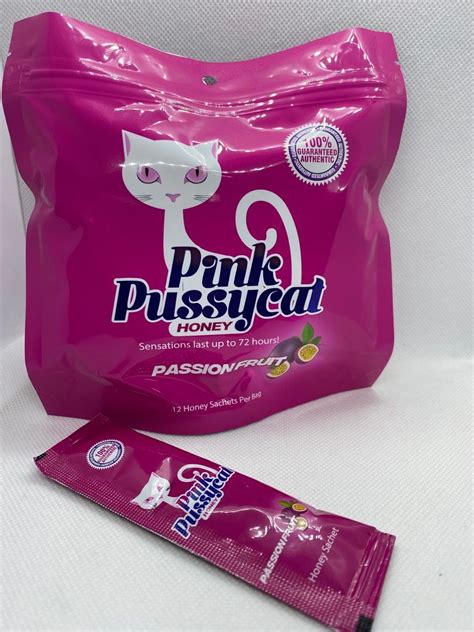 Pink Pussycat Honey Passion Fruit Flavor 12 Sachets A Bag