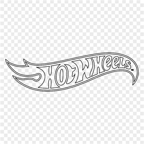 Black Outline Hot Wheels Logo Image Png Citypng