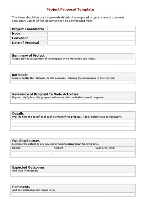 Project Proposal Template Free Word Templates Hot Sex Picture