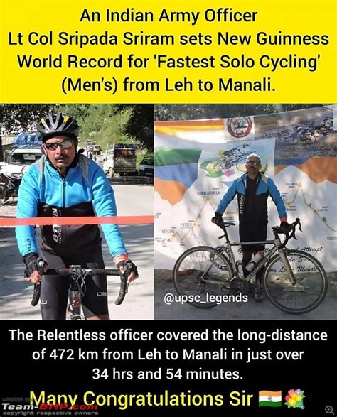 I Broke The Guinness Record For Fastest Cycling Solo From Leh To Manali Team Bhp