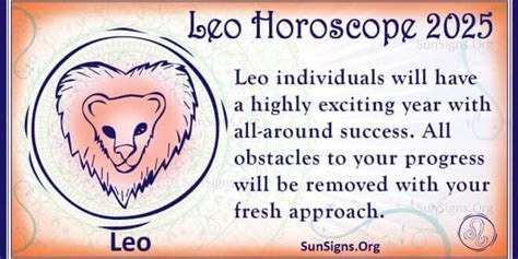 Leo Horoscope 2025 Get Your Predictions Now SunSigns Org