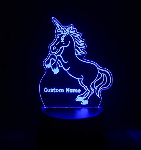 Led Unicorn Night Light Personalized Kids Rgb Night Lamp