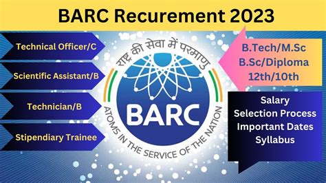 Barc Recruitment Salary Latest Job Vacancy