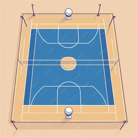Vector volleyball court dimensions size guide | Premium AI-generated image