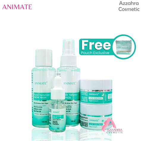 Animate Acne Solution Series Moisturizer Serum Facial Wash