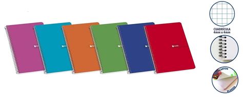 Cuadernos Espiral Enri Tapa Blanda 80 Hojas CuadrÍcula