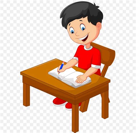 Cartoon Stock Photography Writing Illustration, PNG, 577x800px, Writing, Boy, Cartoon, Chair ...