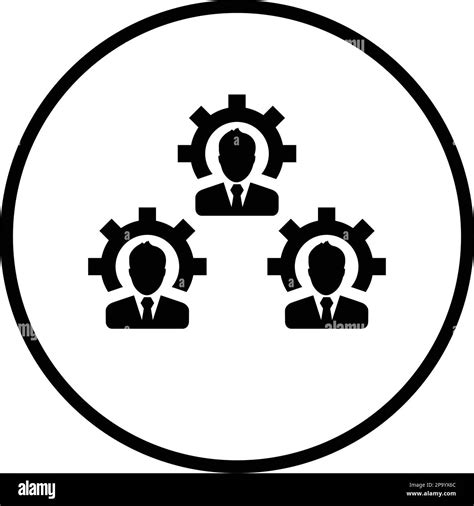 Employee Management Icon Flat Style Vector Eps Use In Infographics Web