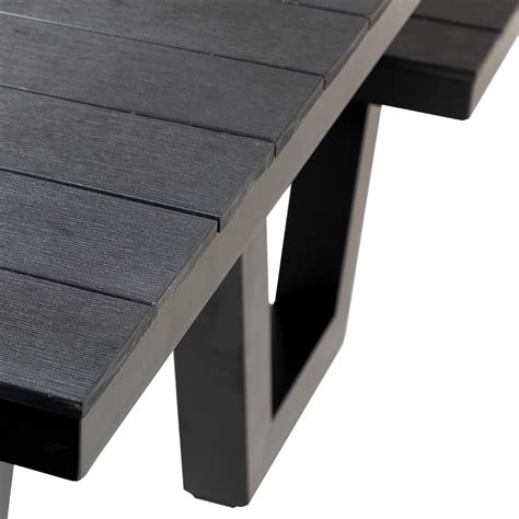 Corsica Wave Aluminium Polywood Outdoor Picnic Table 220cm Brayco