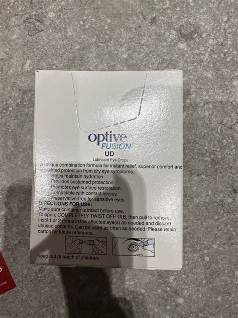 Optive Fusion Eye drop 美容個人護理 健康及美容 耳朵護理 Carousell