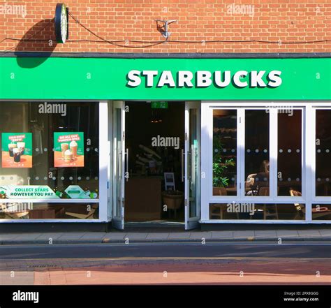 Facade And Entrance Of Starbucks Coffee Shop Sevenoaks Kent England Uk