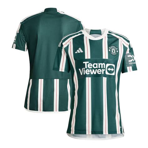 Manchester United Mesh And Polyester Half Sleeve Fan Version Jersey Green