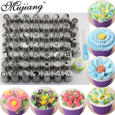 Mujiang Stks Set Rvs Russische Tulp Icing Pipin Grandado