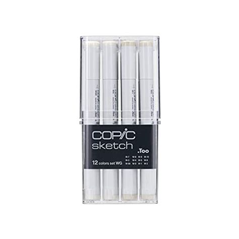 Copic Sketch Alcohol Markers 12pc Set Warm Gray New Ver Teacher T Ideas