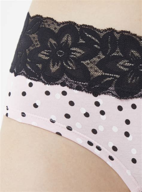 Ripley CALZÓN ALGODÓN MUJER INDEX ROSADO HOT ENCAJE PRINT