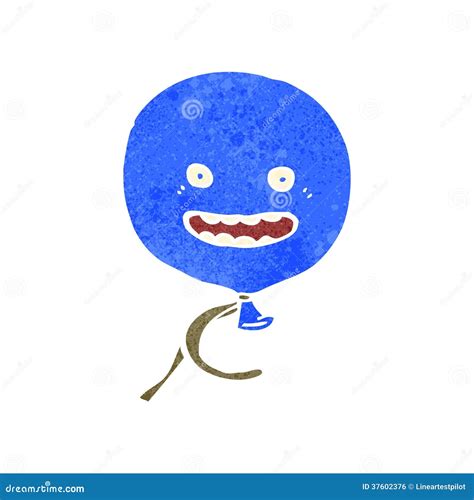 Retro Cartoon Blue Balloon Stock Illustration Illustration Of Crazy