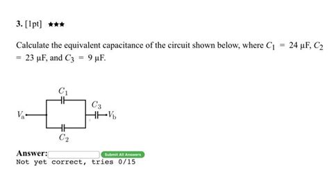 Solved Calculate The Equivalent Capacitance Of The Circuit