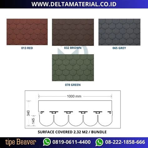 Atap Bitumen Aspal Roofcolor Delta Material