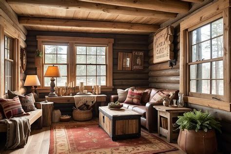 Premium Photo | Rustic Cabin Retreat Decor