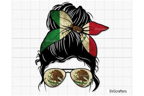 Mexico Messy Bun Png Messy Bun Mexican Flag 2167218