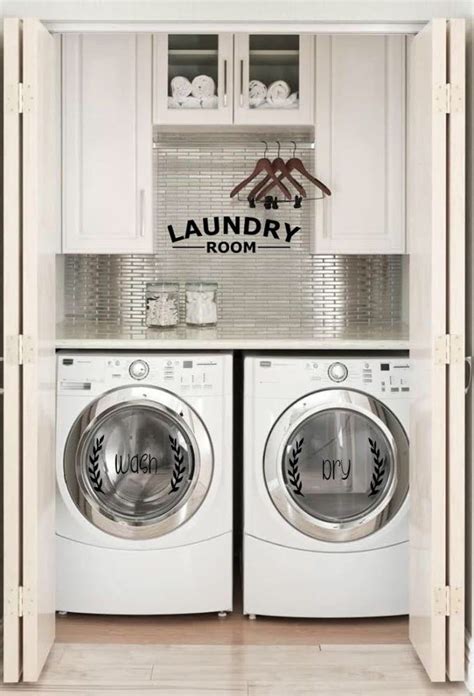 Wash Dry Stickers Laundry Room Stickers Washing Machine Etsy Laundry