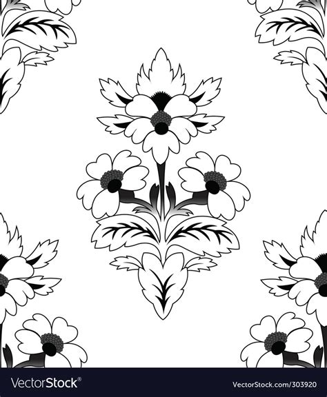 Seamless A Repeating Flower Pattern Royalty Free Vector