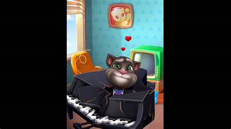 My Talking Tom Gets A Living Room Piano Youtube