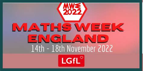 Maths Week England 14th 18th November 2022