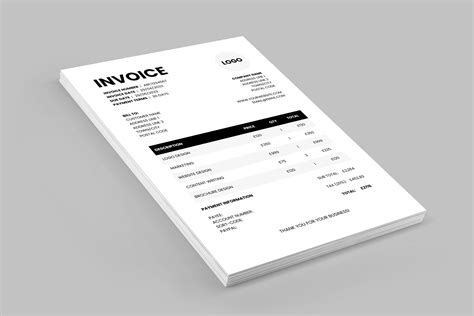 Modern Invoice Template Design Professional Invoice Template Etsy