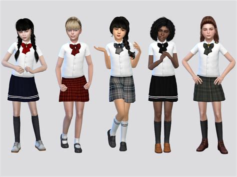 The Sims Resource Basic Kids Uniform Girls