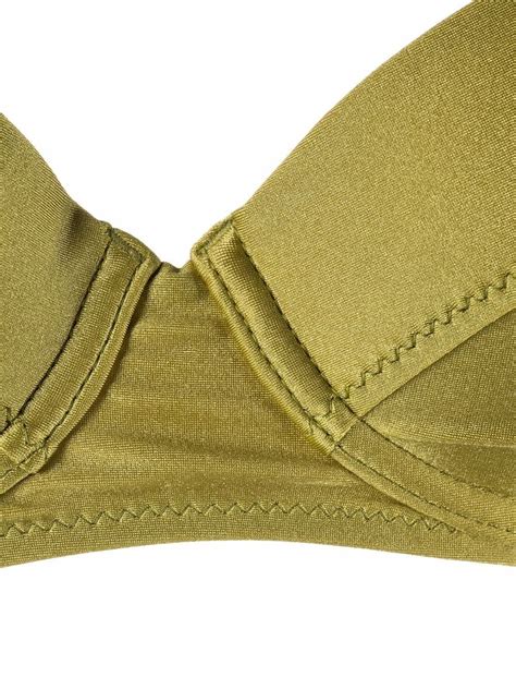 Noire Swimwear Satin Finish Balconette Style Bikini Set Green FARFETCH