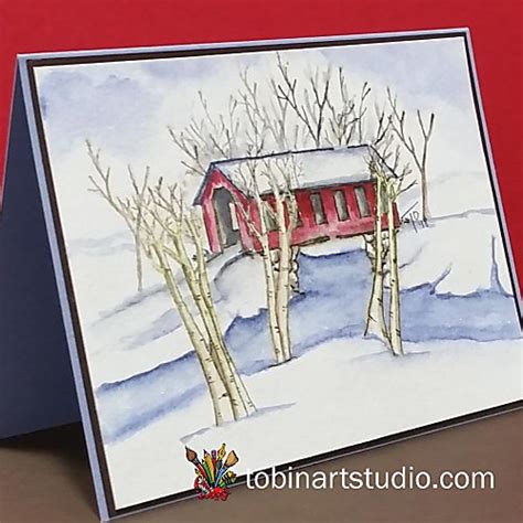 Winter Covered Bridge | Watercolor Weekend | Art Impressions