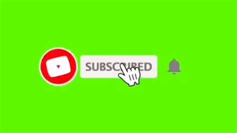 Green Screen Animated Subscribe Button Youtube