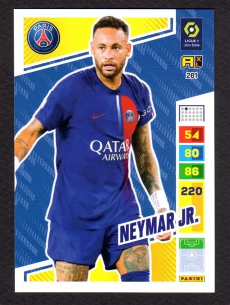 CARTE PANINI ADRENALYN XL 2023 24 Ligue 1 261 NEYMAR JR PSG Paris EUR