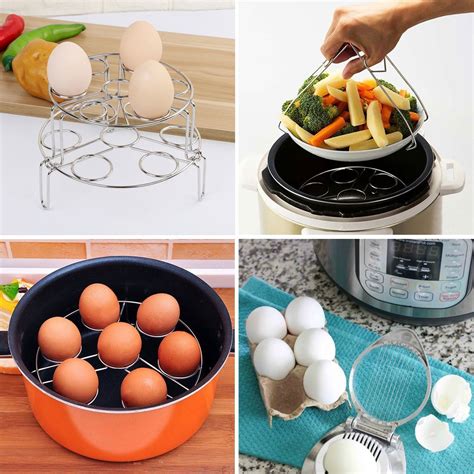 2pack Egg Steamer Rack Stackable 304 Stainless Steel Steam Trivet For Instant Pot Pressure Egg