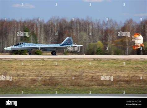 T Su Pak Fa Fifth Generation Russian Jet Fighter Landing With