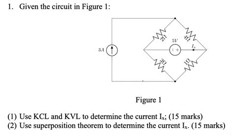 Solved Given The Circuit In Figure V Figure Use Kcl And