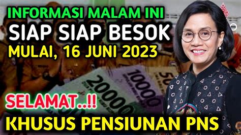 INFORMASI MALAM HARI INI KHUSUS PENSIUNAN LAMA PNS SERTA SEMUA ASN TGL