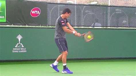 Kei Nishikori Backhand Slow Motion Atp Tennis Backhand Technique Two Handed Backhand In