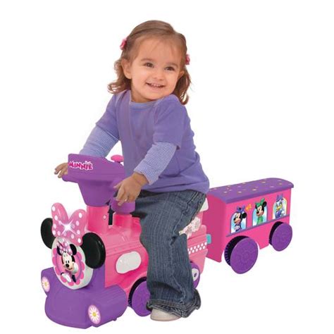 Kiddieland Minnie Mouse Ride-On Train with Caboose & Tracks | Riding ...