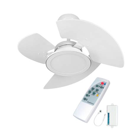 Kit Ventilador De Teto Tron Aventador Branco 127v Controle Remoto