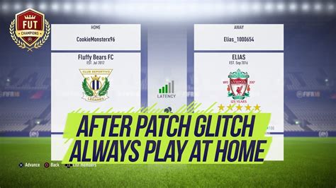 OMG FIFA 18 FUT CHAMPIONS GLITCH ALWAYS PLAY AT HOME AFTER THE PATCH