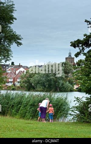 diss mere norfolk stock photo alamy