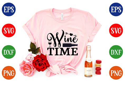 Wine Time Svg Design Graphic By Designfactory · Creative Fabrica