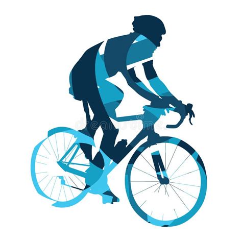 Cycling Abstract Geometrical Vector Road Cyclist Stock Vector