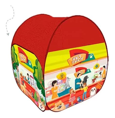 Barraca Pet Shop Toca Tenda Infantil Cabana Dobrável