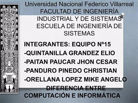 Diferencia entre computación e informática PPT