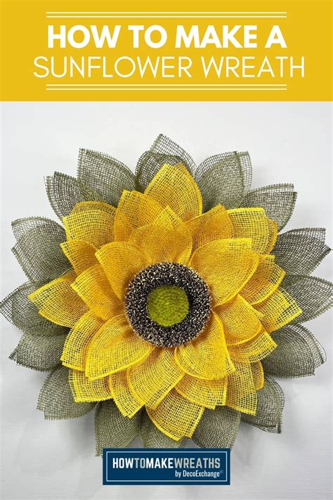 Sunflower Mesh Wreath Tutorial How To Make Wreaths Wreath Making