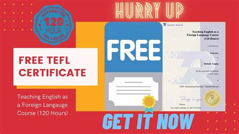 Get Your Free Tefl Tesol How To Get A Free Tefl Certificate Free