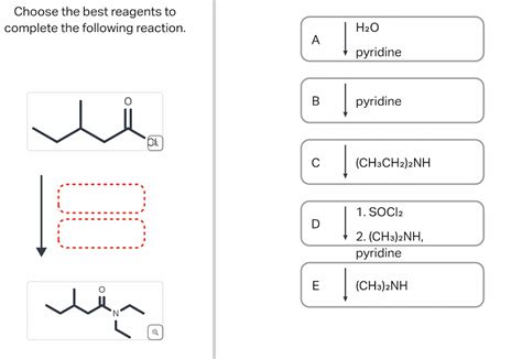 Answered Choose The Best Reagents To Complete Bartleby